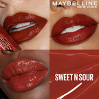 Maybelline New York Super Stay Vinyl Ink Liquid Lipstick, Instant Shine Lasts Up To 16H - Sweet N Sour Sauce | Grocsy