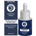 Dermistry Pure 2% Salicylic Acid 2% Zinc Face Serum For Oily Acne Prone Skin Black & Whitehead Scars | Grocsy