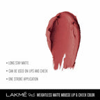 Lakme 9 To 5 Weightless Matte Mouse Lip & Cheek Color - Nude Cushion | Grocsy