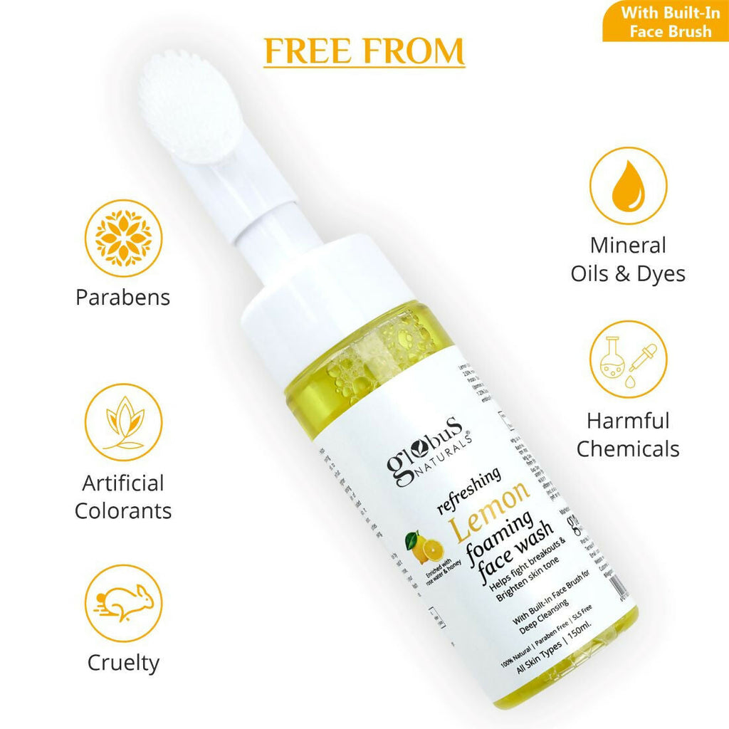 Globus Naturals Brush Lemon Face wash | Grocsy
