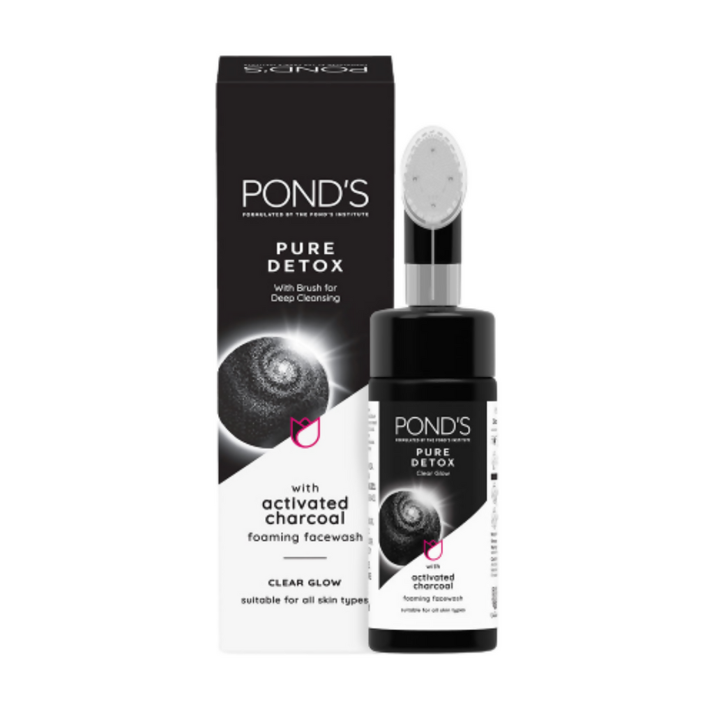Ponds Pure Detox Foaming Brush Facewash | Grocsy