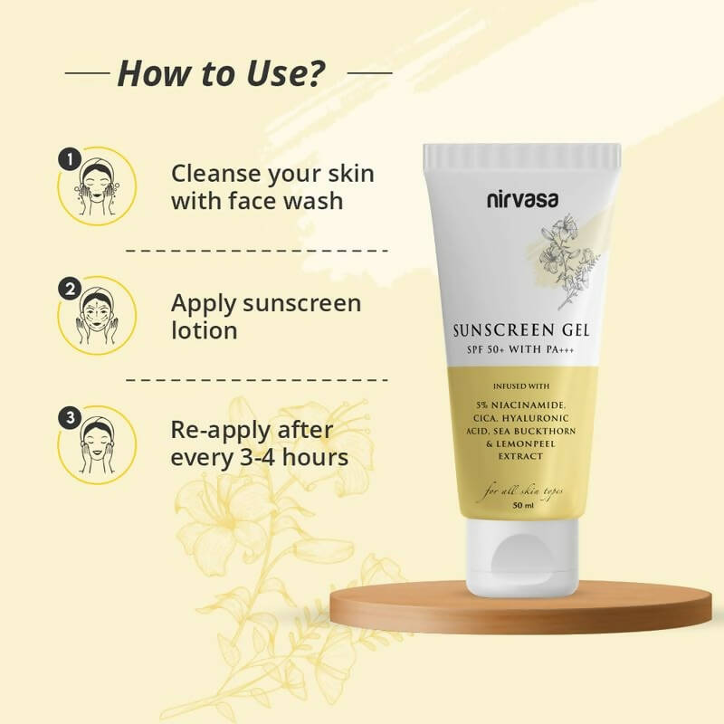 Nirvasa SPF50+ Sunscreen Gel | Grocsy