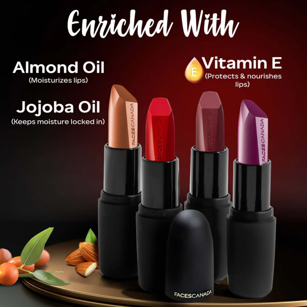 Faces Canada Weightless Matte Finish Lipstick - Flamboyant Plum 12 | Grocsy
