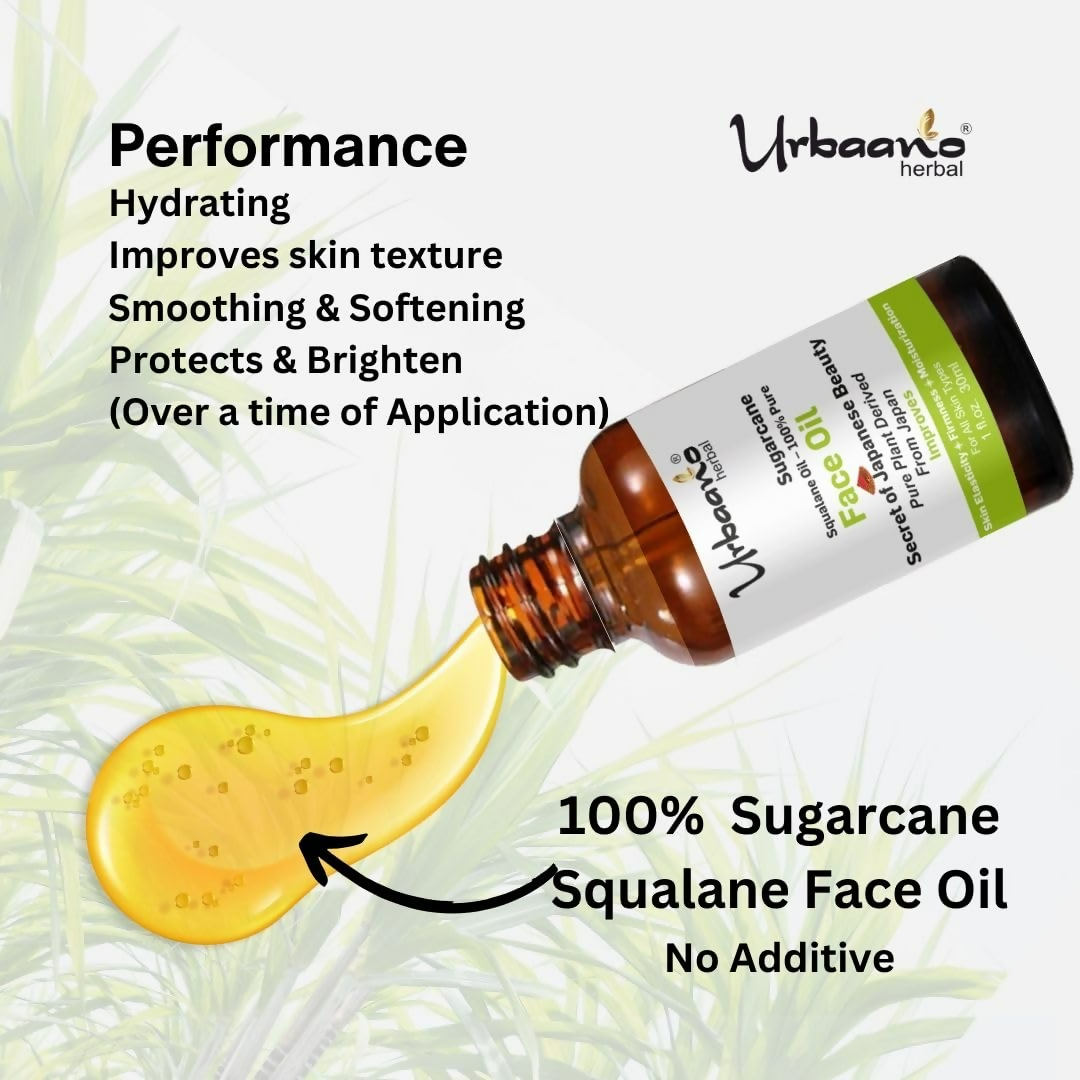 Urbaano Herbal Sugarcane Squalane Face Oil Serum | Grocsy