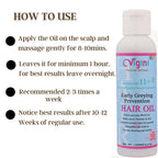 Vigini Early Anti Greying Hair Care Oil with Amla, Onion Seed Oil, Flaxseed Oil | Grocsy