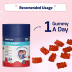 Gritzo Super Gummies, Multivitamin for Kids (Natural Strawberry Flavor) | Grocsy