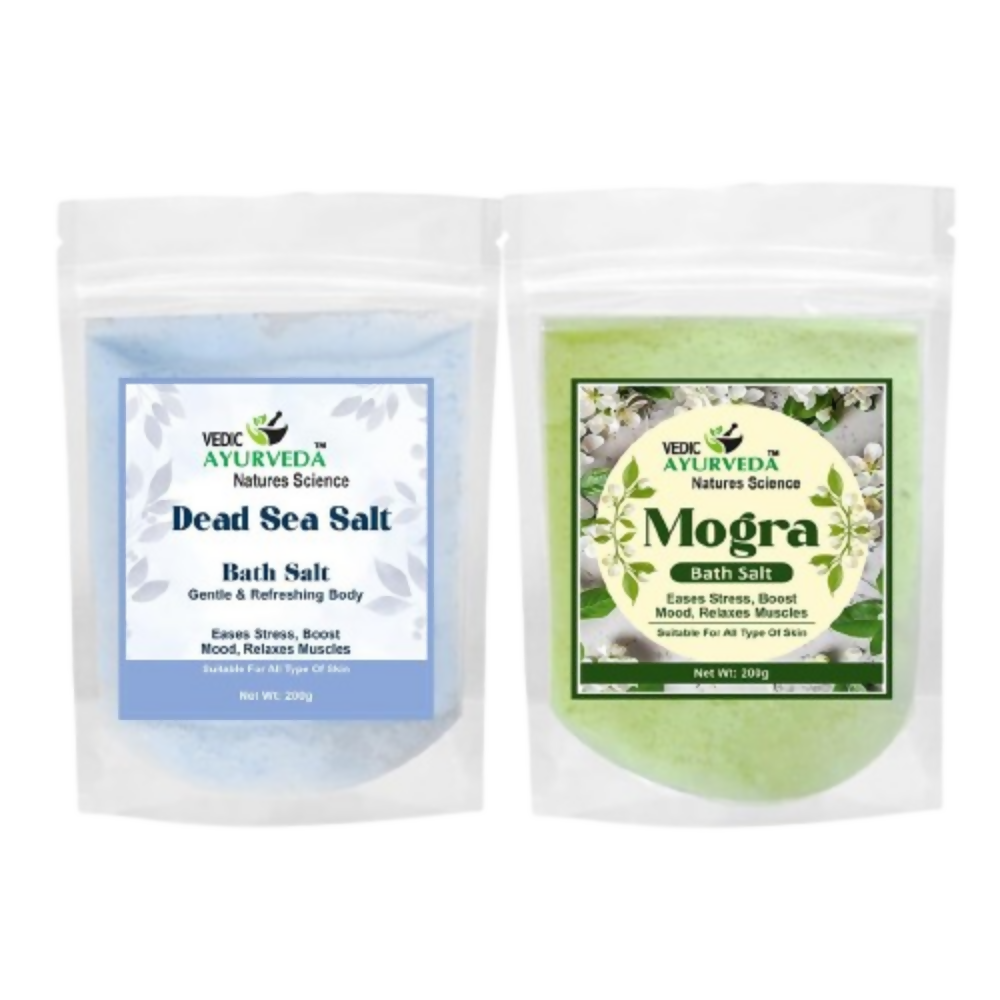 VedicAyurveda Dead Sea Salt and Mogra Bath Salt | Grocsy