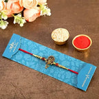 Lord Ganesha Rudraksha Rakhi & Almonds | Grocsy