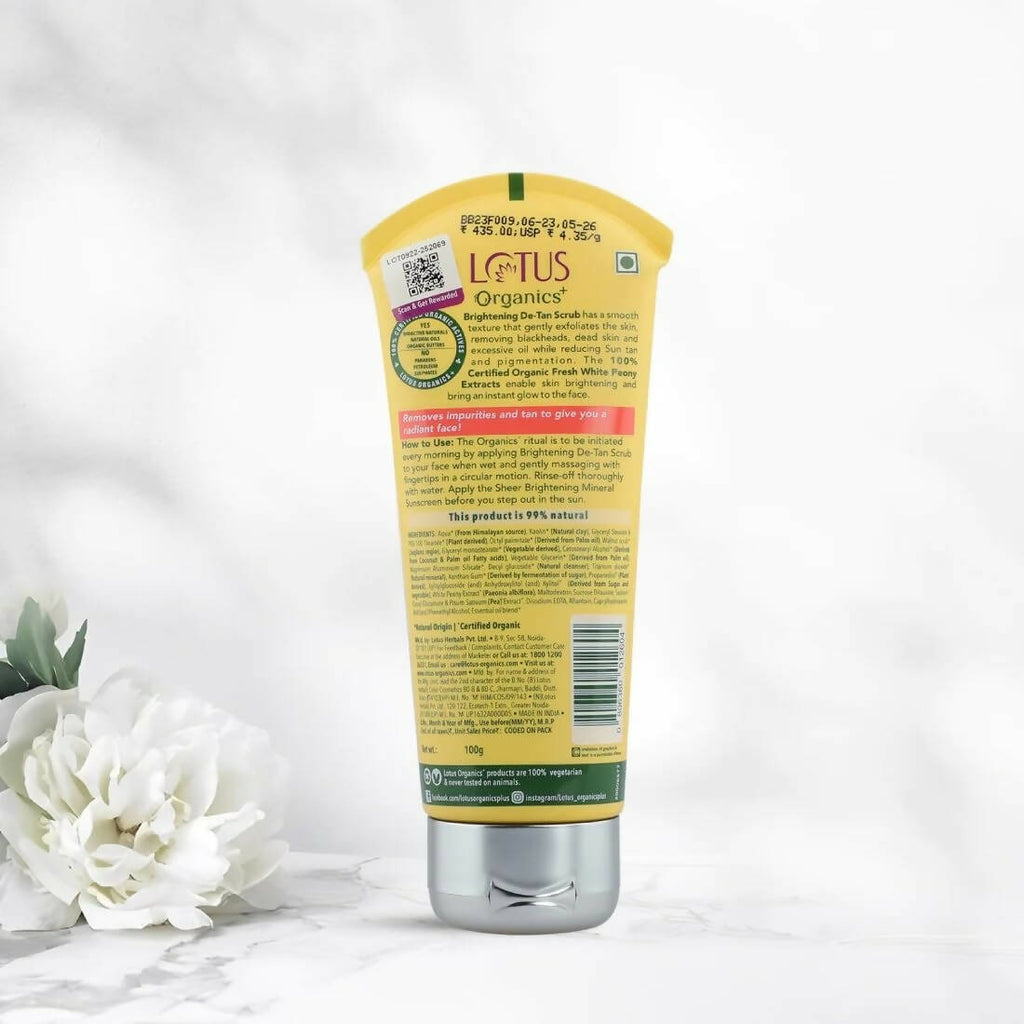 Lotus Organics+ Brightening De-Tan Scrub | Grocsy