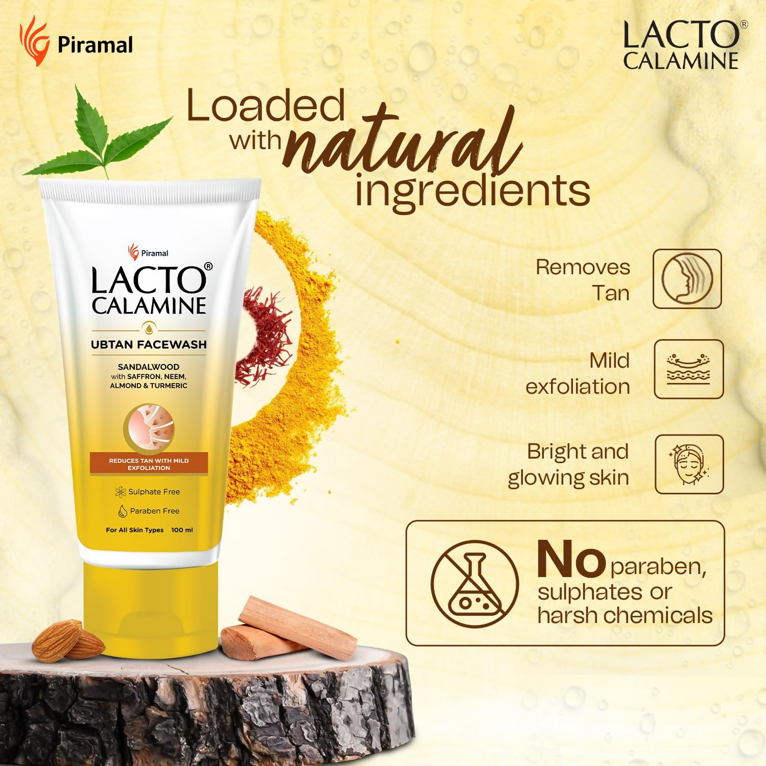 Lacto Calamine Ubtan Face Wash for Glowing Skin | Grocsy