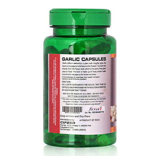 Cipzer Garlic Softgel Capsules | Grocsy