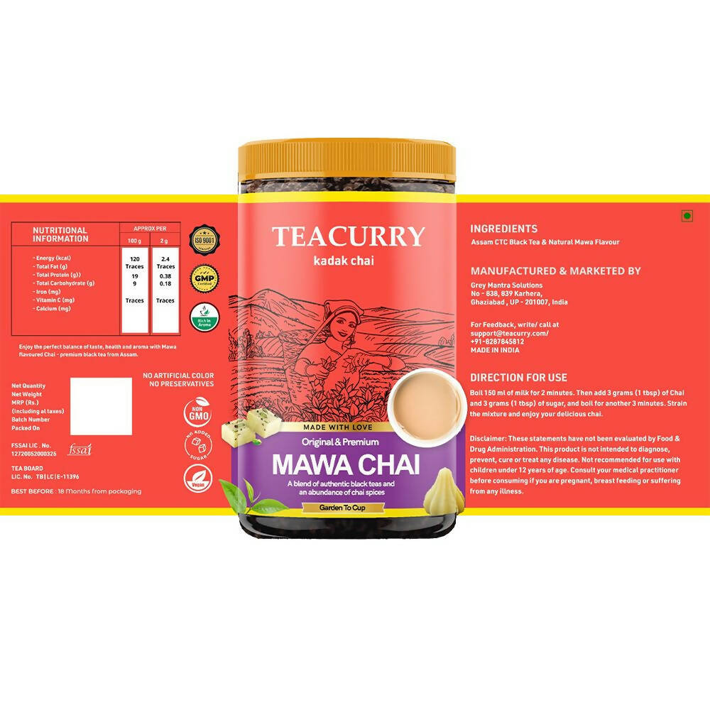 Teacurry Mawa Chai Powder | Grocsy