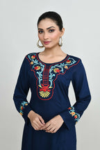 Joban Fashion Blue Rayon Tunic | Grocsy