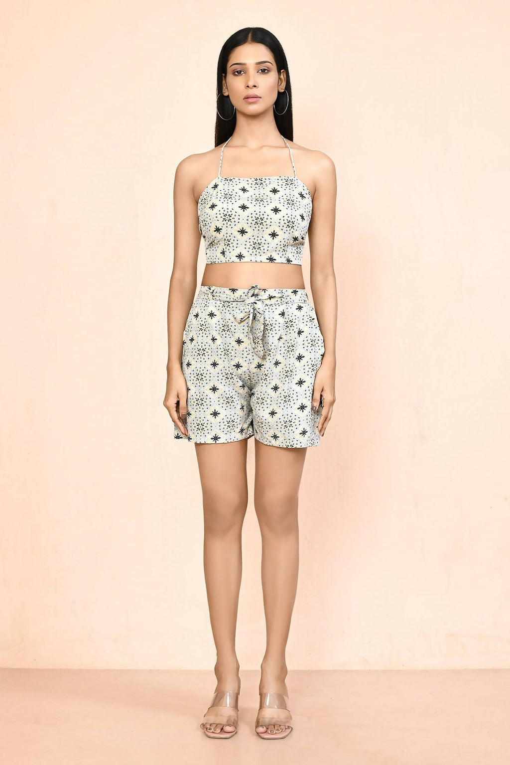 Grey Platinum Creap Printed Co-Sets - Femella | Grocsy