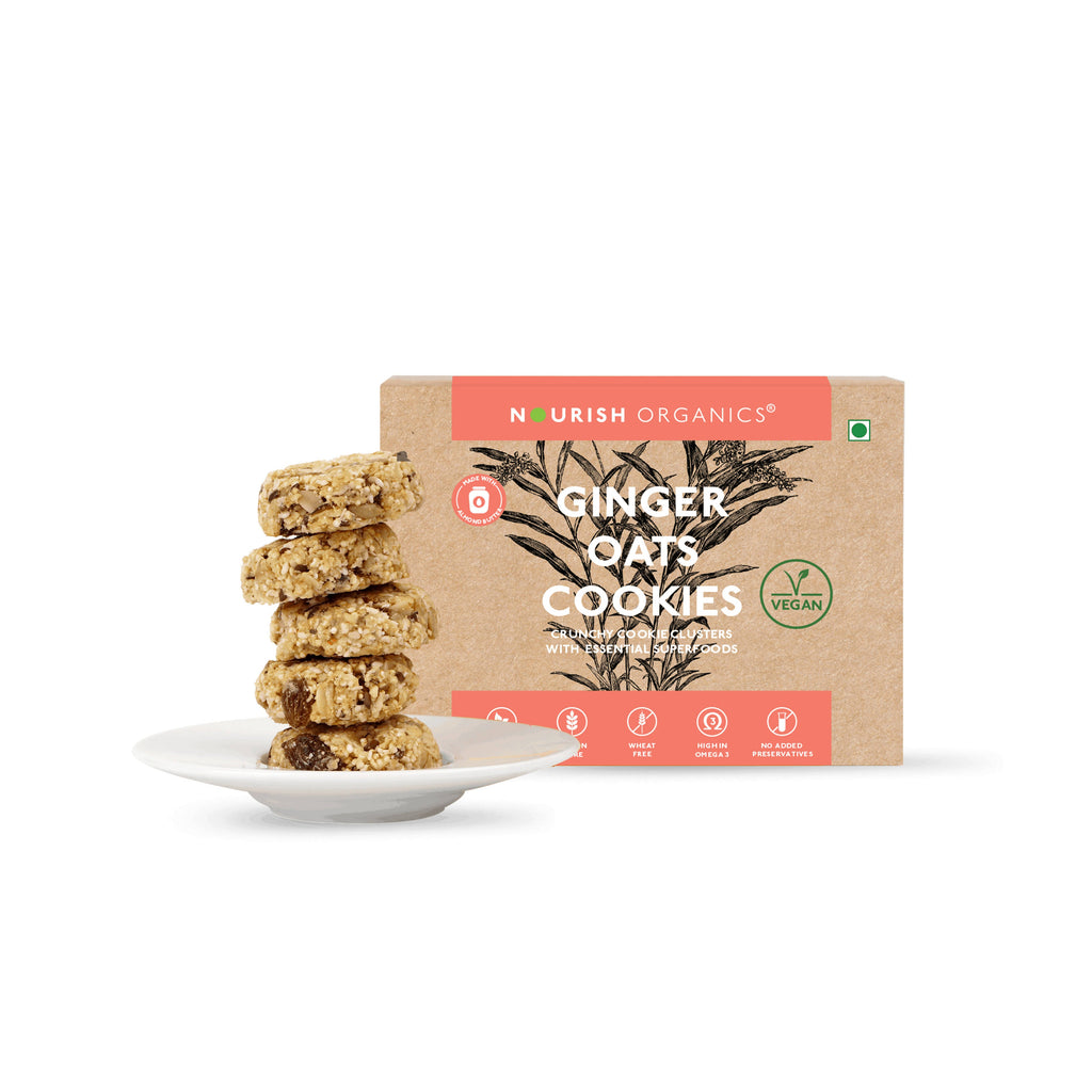 Nourish Organics Ginger Oats Cookies | Grocsy