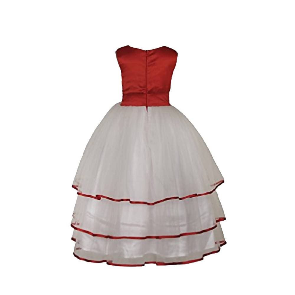 Asmaani Baby Girl Satin A-Line Maxi Full Length Dress (AS-DRESS-22037) | Grocsy