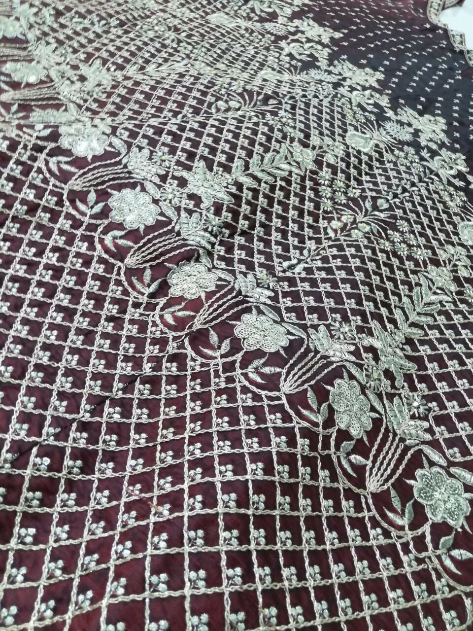 Jyoti Fashion Gorgeous Maroon Taffeta Satin Silk Sequins with Zari Thread & Coding Dori Embroidery Lehenga Choli with Dupatta | Grocsy