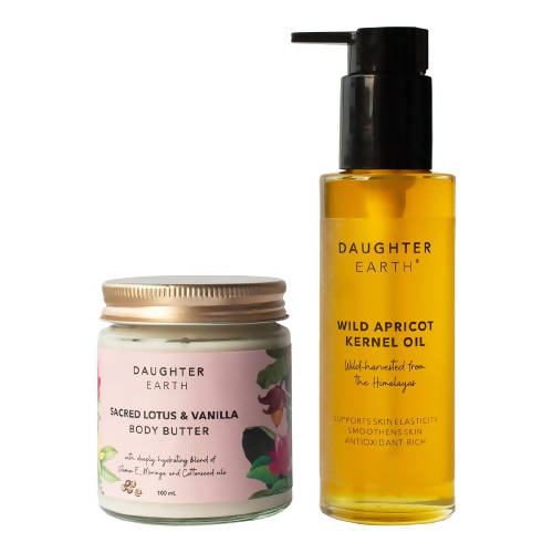 Daughter Earth Sacred Lotus & Vanilla Body Butter and Wild Apricot Kernel Oil | Grocsy