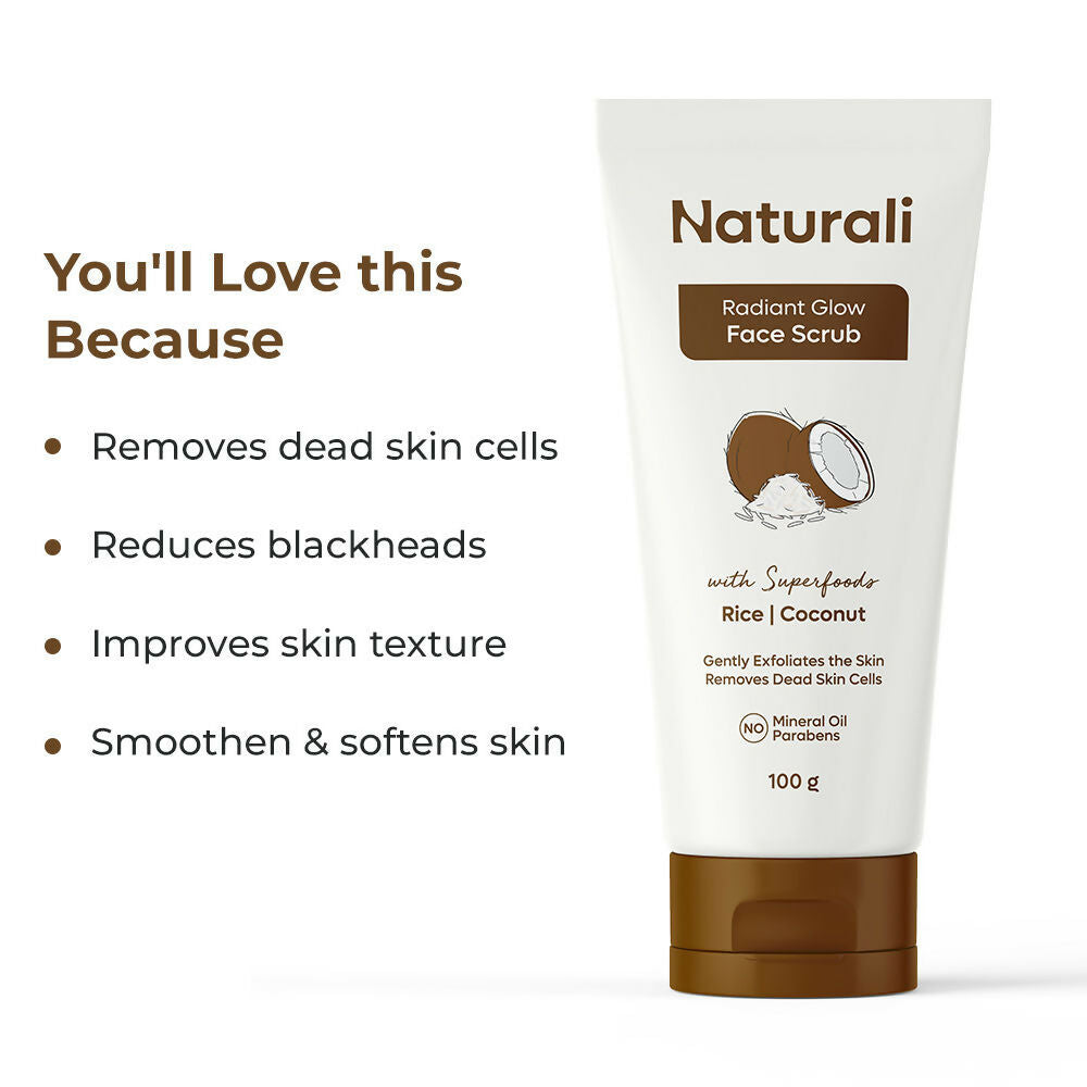 Naturali Radiant Glow Face Scrub | Grocsy