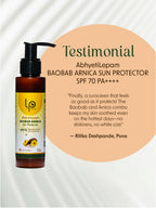 Life Purified Abhyetilepam Baobab Arnica Sun Protector SPF 70 Pa++++ | Grocsy