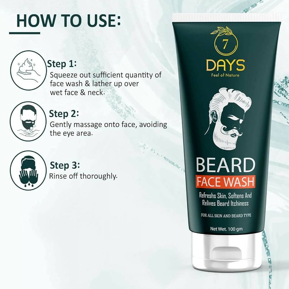 7 Days Beard Face Wash | Grocsy