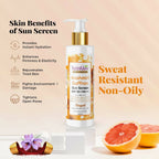NutriGlow Luxury Skincare Kashmiri Saffron Sunscreen Serum 50 PA+++ | Grocsy
