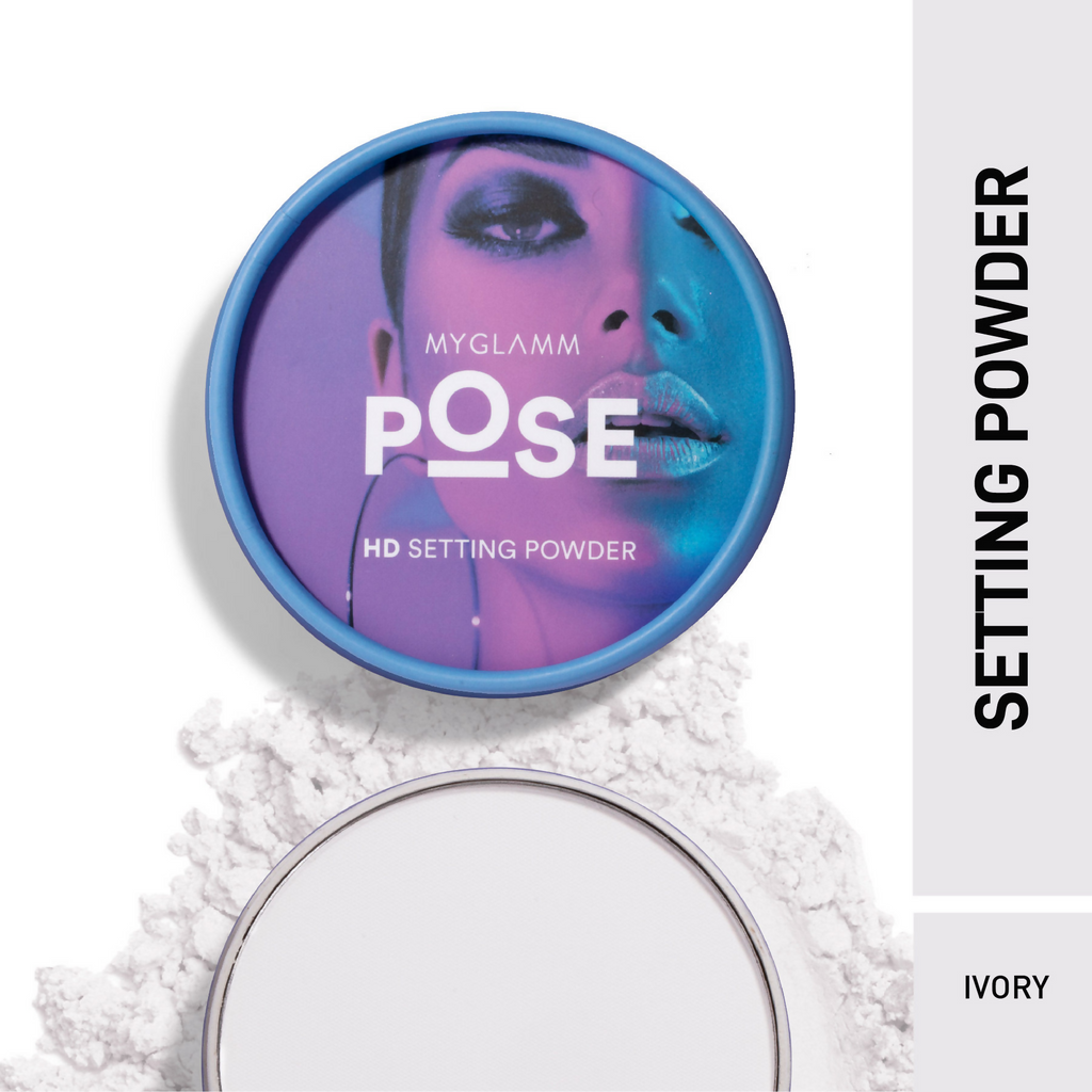 Myglamm Pose Hd Setting Powder - Hydrating, Translucent, Radiant Finish Pressed Powder - Ivory | Grocsy