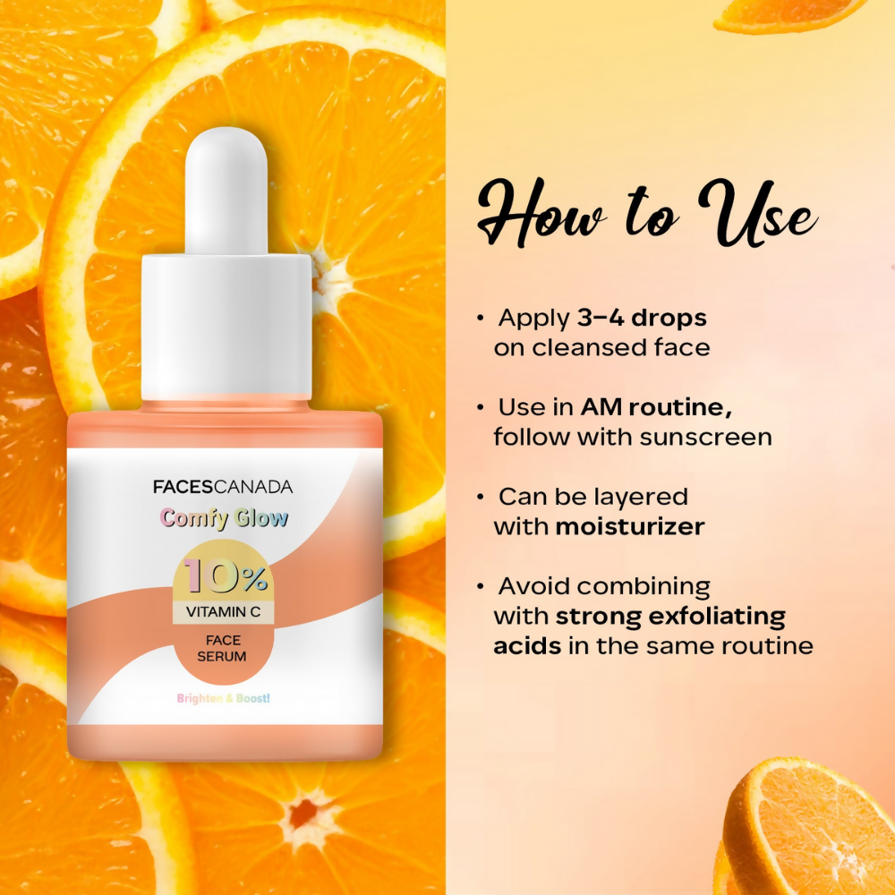 Faces Canada Comfy Glow 10% Vitamin C Face Serum | Grocsy
