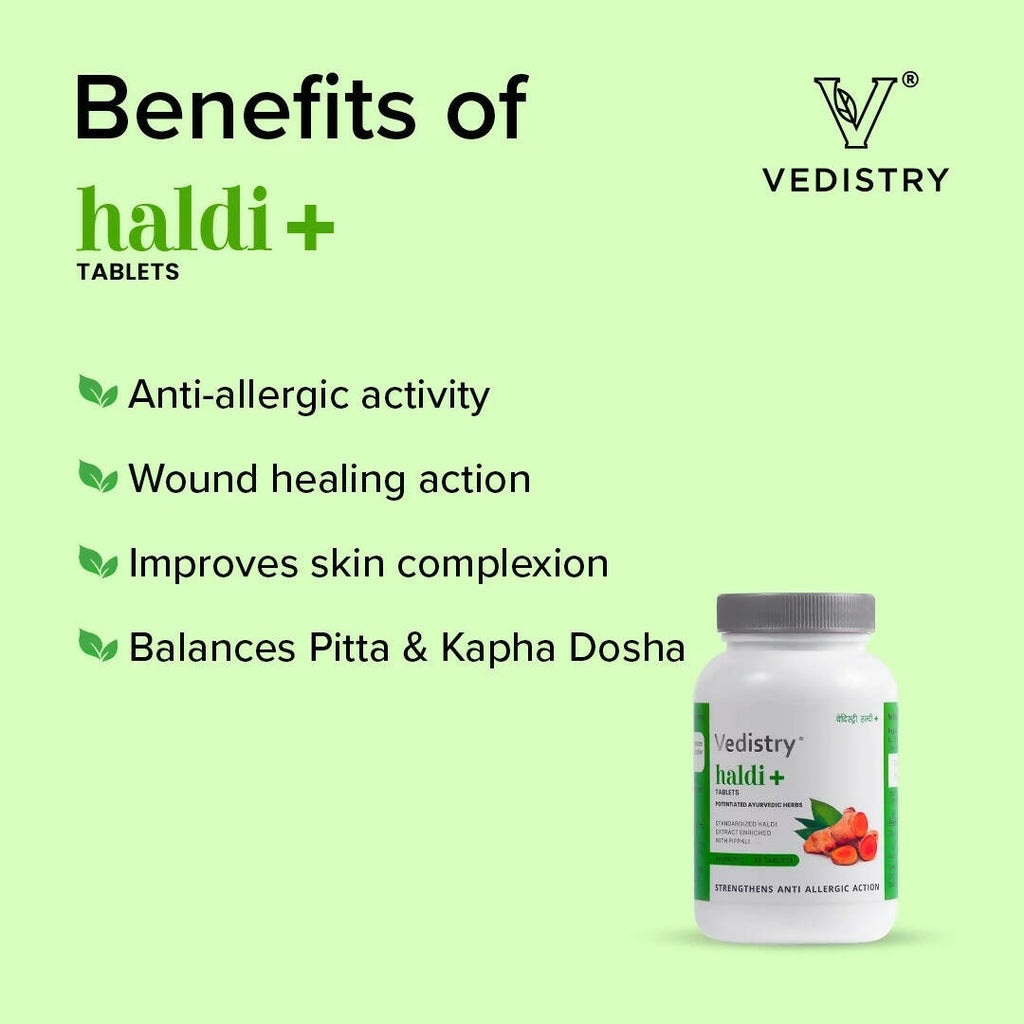 Vedistry Haldi Tablets | Grocsy