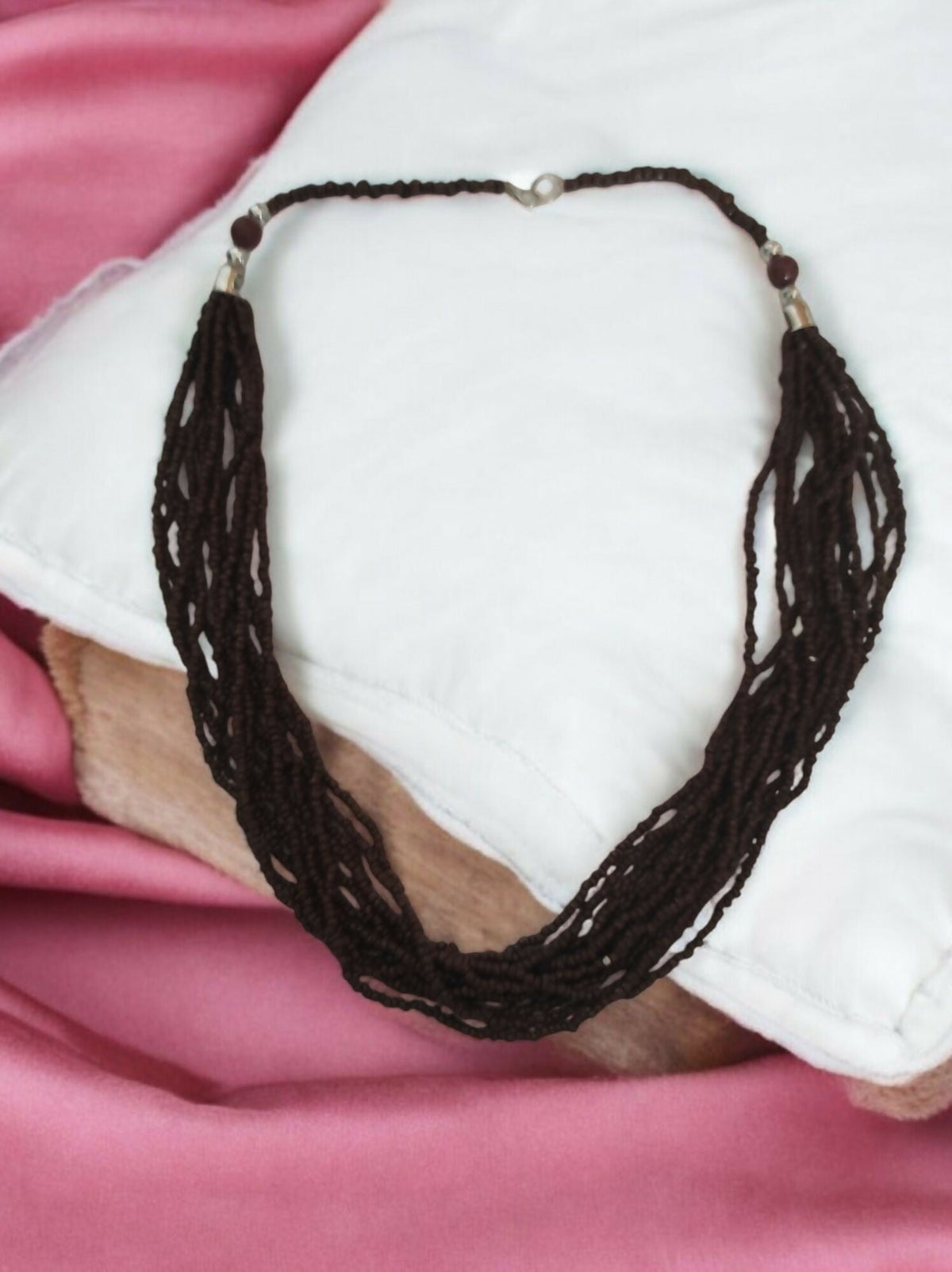 Inhanns Bloom Handmade Beaded Only Necklace - 12 Layers - Coffee Necklace | Grocsy
