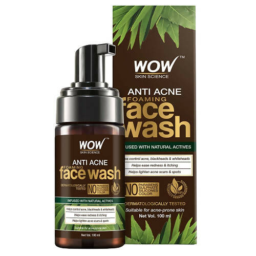 Wow Skin Science Anti Acne Foaming Face Wash | Grocsy