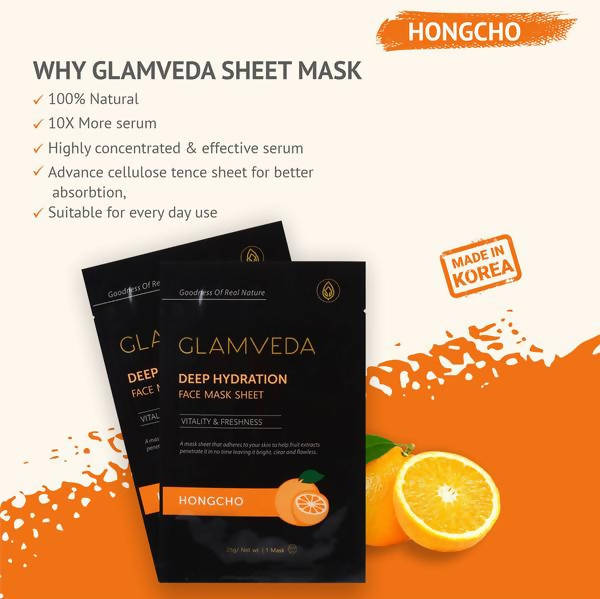 Glamveda Hongcho Anti Acne & Glow Sheet Mask | Grocsy