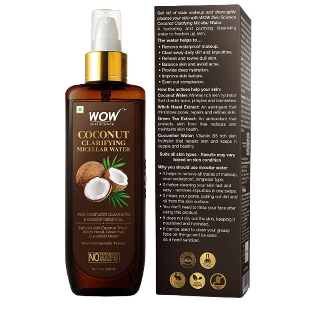 Wow Skin Science Coconut Clarifying Micellar Water | Grocsy