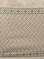 Yufta Women Beige & Green Ethnic Motifs Printed Cotton Kurta with Trouser With Dupatta | Grocsy