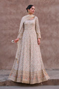 Vastranavya Stunning Off White Georgette Embroidered Sequins A Line Anarkali Suit | Grocsy