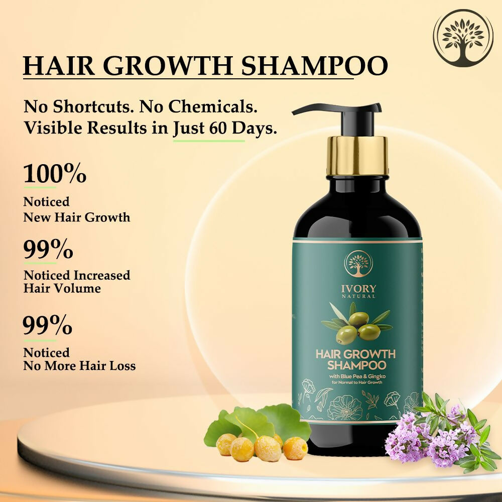 Ivory Natural Hair Shampoo For Growth - Hair Wellness & Nourishment For Both Men And Women | Grocsy