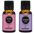 Earth N Pure Lavender & Rose Essential Oils | Grocsy