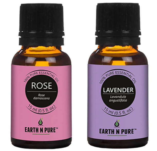 Earth N Pure Lavender & Rose Essential Oils | Grocsy