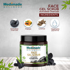 Medimade Wellness Activated Charcoal Face Gel Scrub | Grocsy