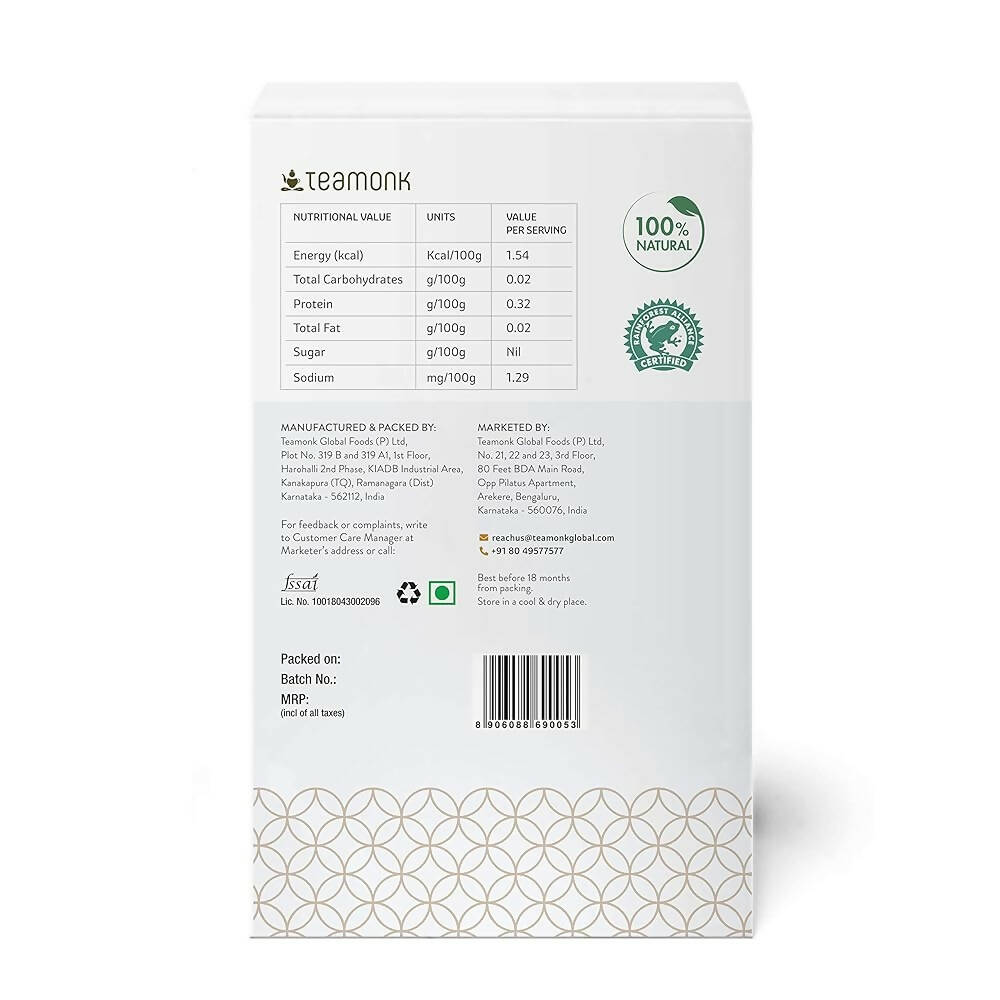 Teamonk Nilgiris Taizen Cinnamon Green Tea Leaves (50 Cups) | Grocsy