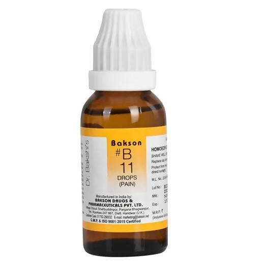 Bakson's Homeopathy B11 Drops (Pain) | Grocsy