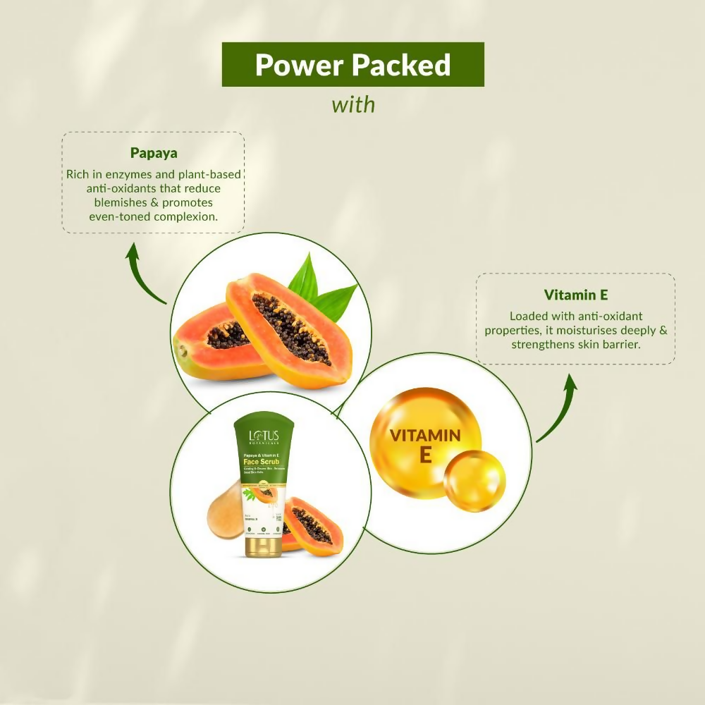 Lotus Botanicals Papaya & Vitamin E Face Scrub | Grocsy
