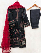 Teeya Creation Womens New Net With Heavy Embroiedery With Sequence Work Black Kurta Set | Grocsy