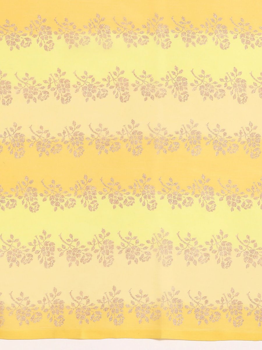 Ahalyaa Women's Traditional Semi Stitch Saree - Yellow | Grocsy