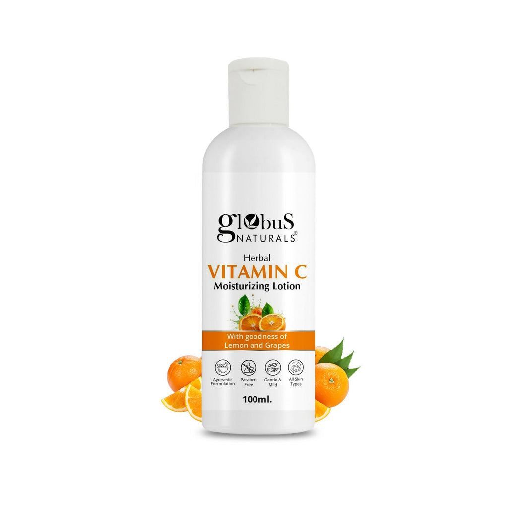 Globus Naturals Herbal Vitamin C Moisturizing Body Lotion For Skin Brightening & Nourishment, Glowing & Youthful Skin, All Skin Types | Grocsy