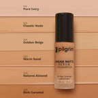 Pilgrim Dream Matte Serum Foundation With Matte & Poreless All Day Coverage Lightweight - Golden Beige | Grocsy
