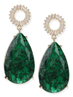 Green Druzy Quartz Earrings- Ruby Raang | Grocsy