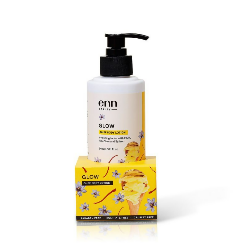 Enn Hydrating Body Lotion Cream With Ghee, Aloe Vera & Saffron | Grocsy