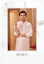 Joban Fashion Light Pink Art Silk Kurta Pyjama | Grocsy