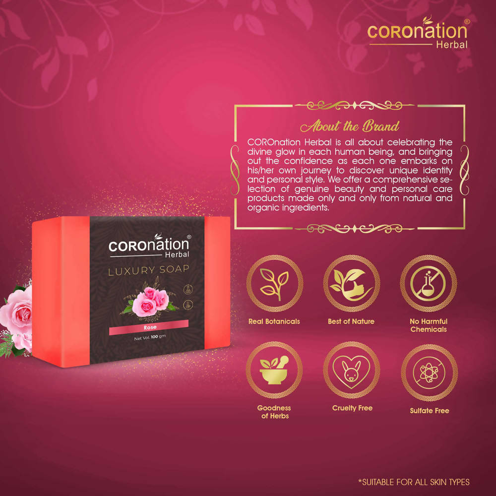 Coronation Herbal Pink Rose Luxury Soap | Grocsy